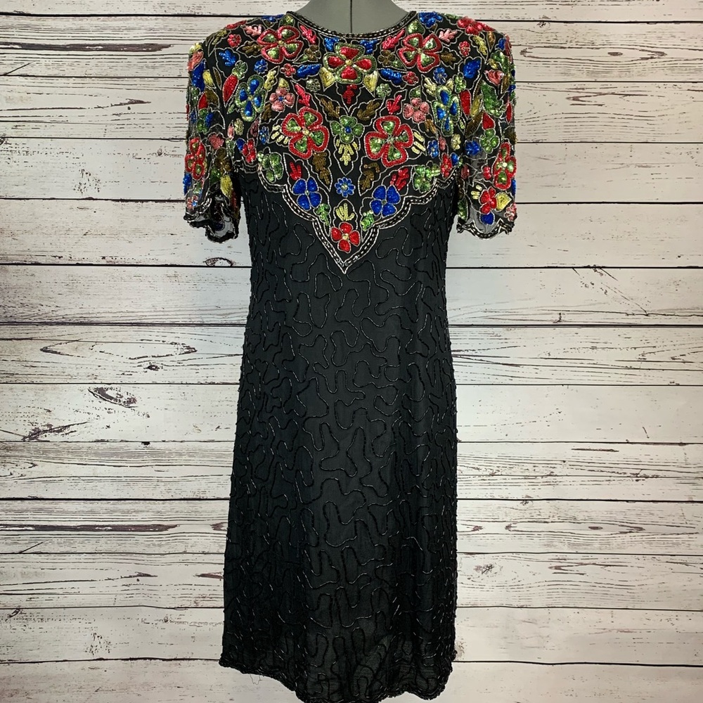 80’s Multi-Colored Sequin & Beaded Dress